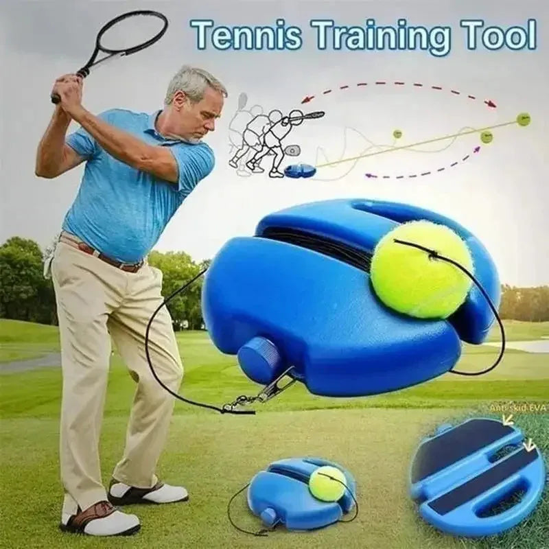 Ace Your Game! 🎾 Beginner Tennis Trainer Set with Rebounder & Ball for Solo Practice! 🏆
